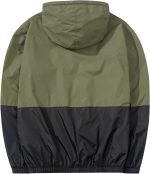 Men Lightweight Windbreaker Jackets Outdoor Hooded Pocket Raincoat Jacket - Image 2