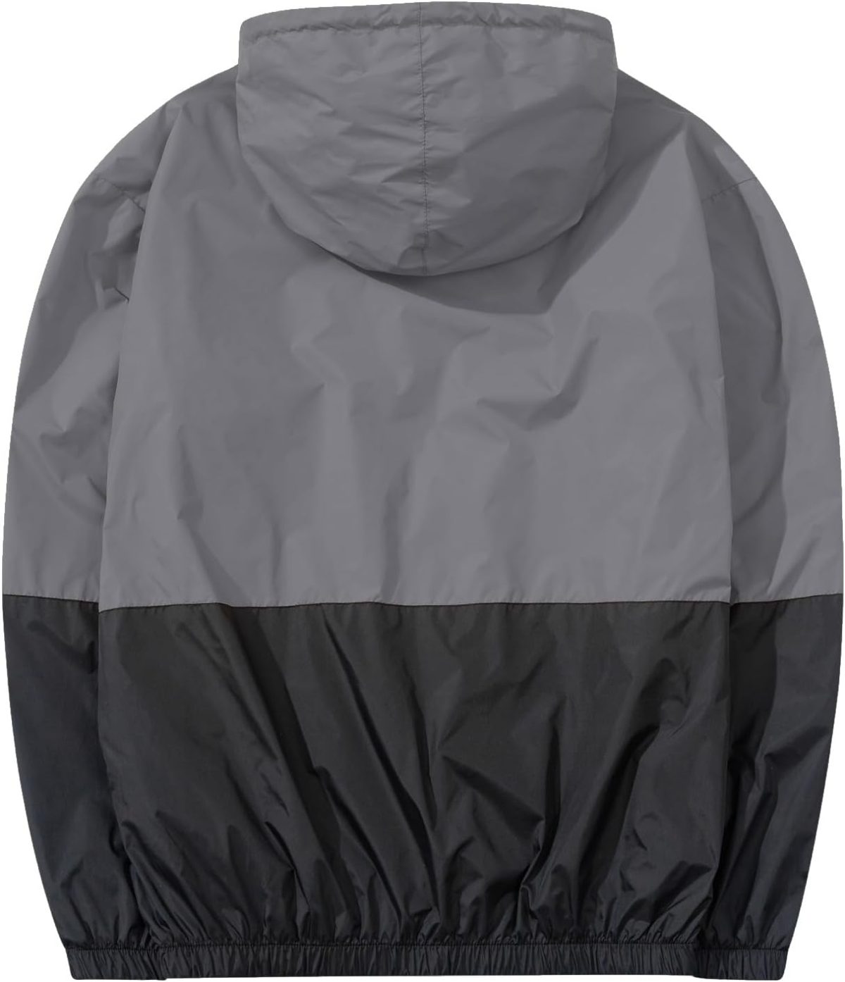 Men Lightweight Windbreaker Jackets Outdoor Hooded Pocket Raincoat Jacket - Image 2