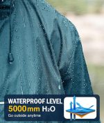 Rain Jacket Men Waterproof Windbreaker, Lightweight Hooded Raincoat for Daily Casual - Image 2