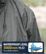 Rain Jacket Men Waterproof Windbreaker, Lightweight Hooded Raincoat for Daily Casual - Image 2